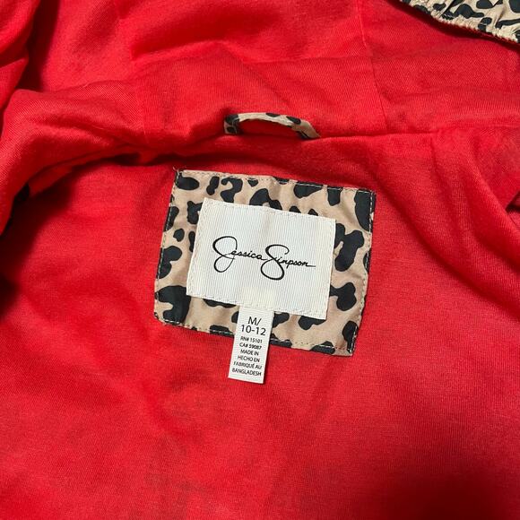 Jessica Simpson Leopard Anorak Jacket Size 10/12 - Picture 6 of 6